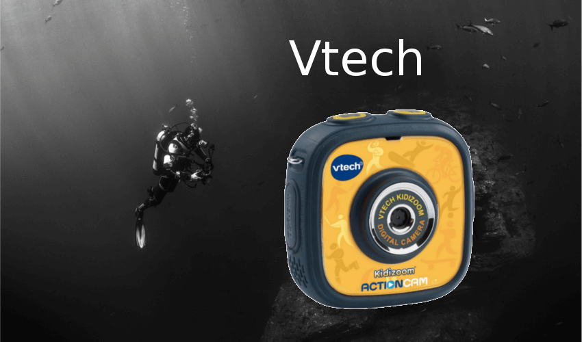 Taucher mit einer Unterwasserkamera von Vtech